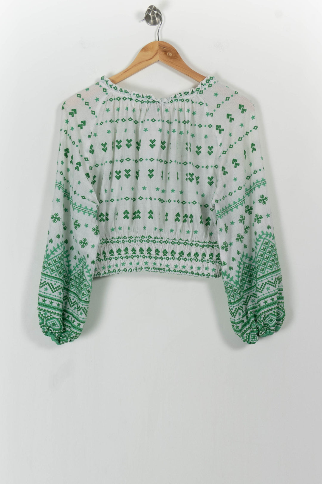 Blouse Blanche et Verte - Taille L/40 de la marque Maje | PARAD103992 - Vendu par Paradigme - Image 4