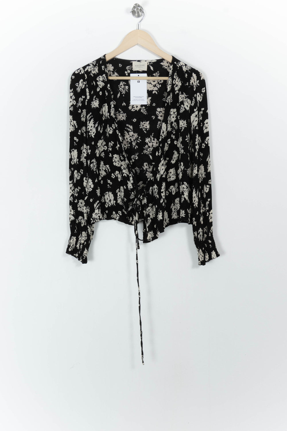 Blouse Noire et Blanche - Taille M/38 de la marque Sézane | PARAD103993 - Vendu par Paradigme - Image 2