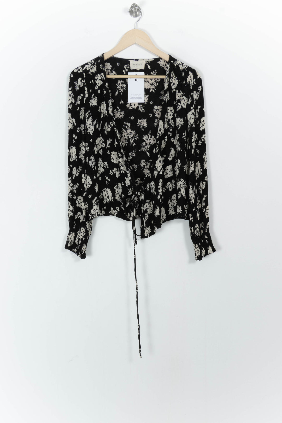Blouse Noire et Blanche - Taille M/38 de la marque Sézane | PARAD103993 - Vendu par Paradigme - Image 2