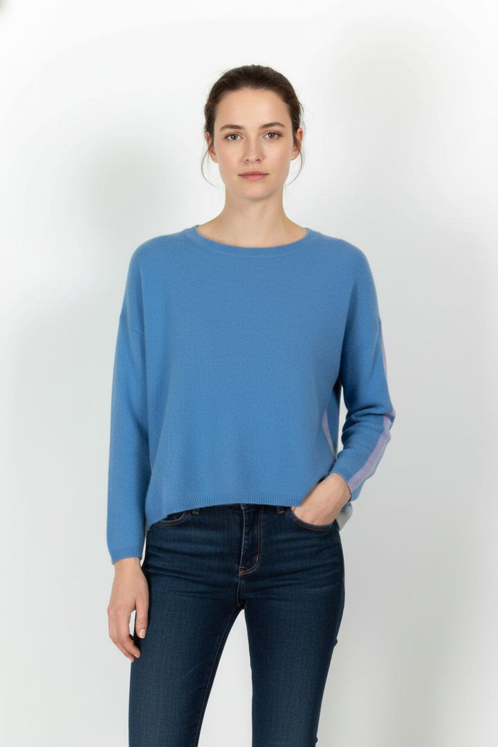 Pull Bleu et Gris - Taille M/38 de la marque Absolut Cashmere | PARAD103998 - Vendu par Paradigme - Image 1