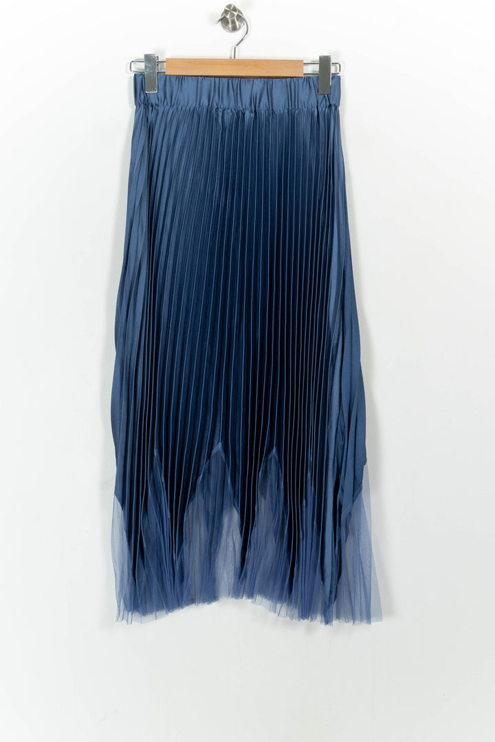 Jupe Plissée Bleue - Taille S/36 de la marque Indies | PARAD104003 - Vendu par Paradigme - Image 4