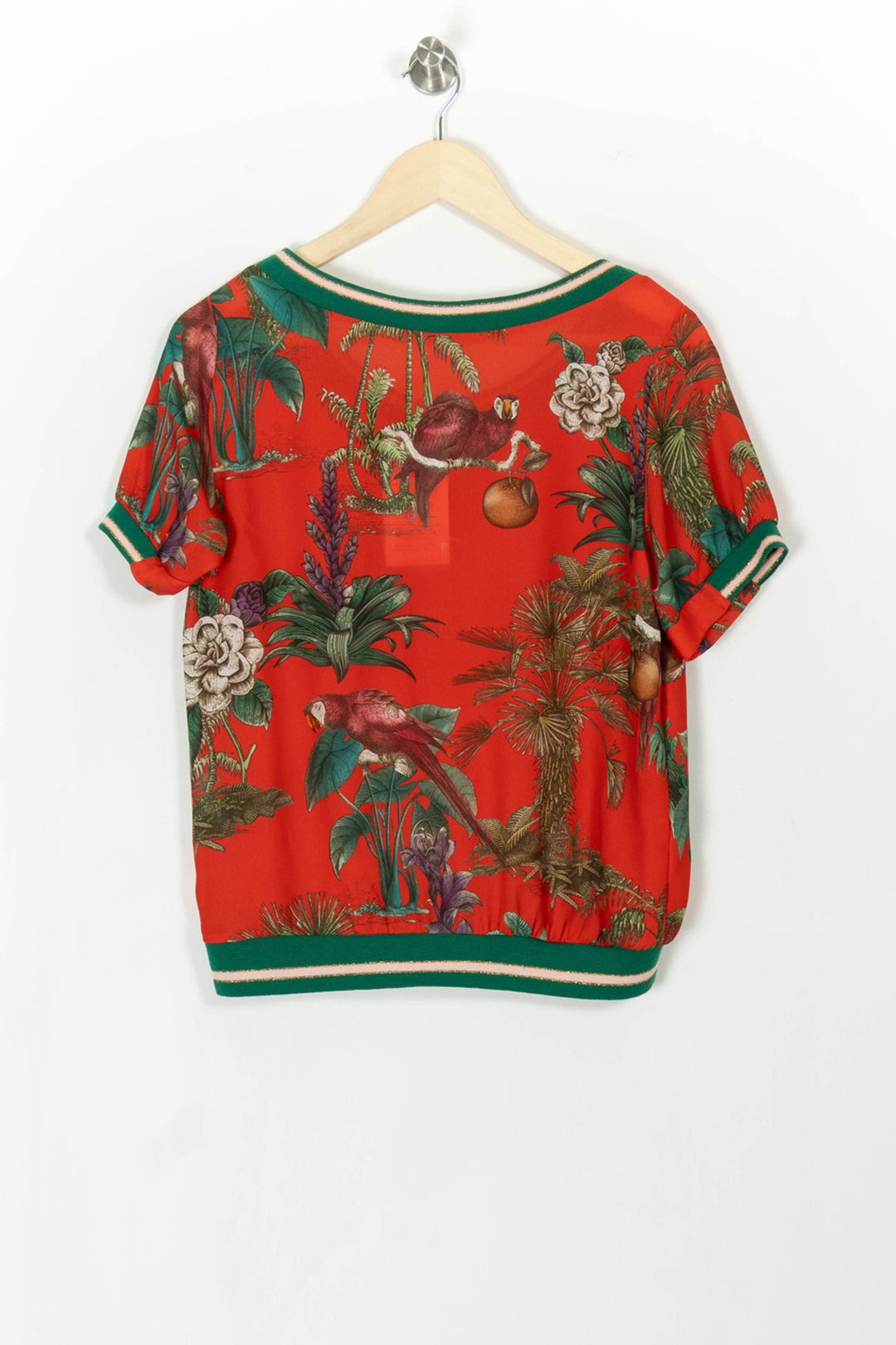 Tee-shirt Rouge et Vert - Taille M/38 de la marque La Fée Maraboutée | PARAD104009 - Vendu par Paradigme - Image 4