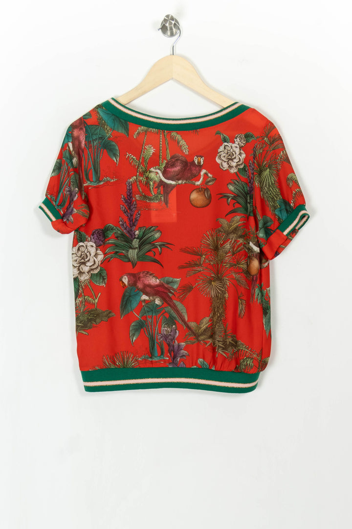 Tee-shirt Rouge et Vert - Taille M/38 de la marque La Fée Maraboutée | PARAD104009 - Vendu par Paradigme - Image 4
