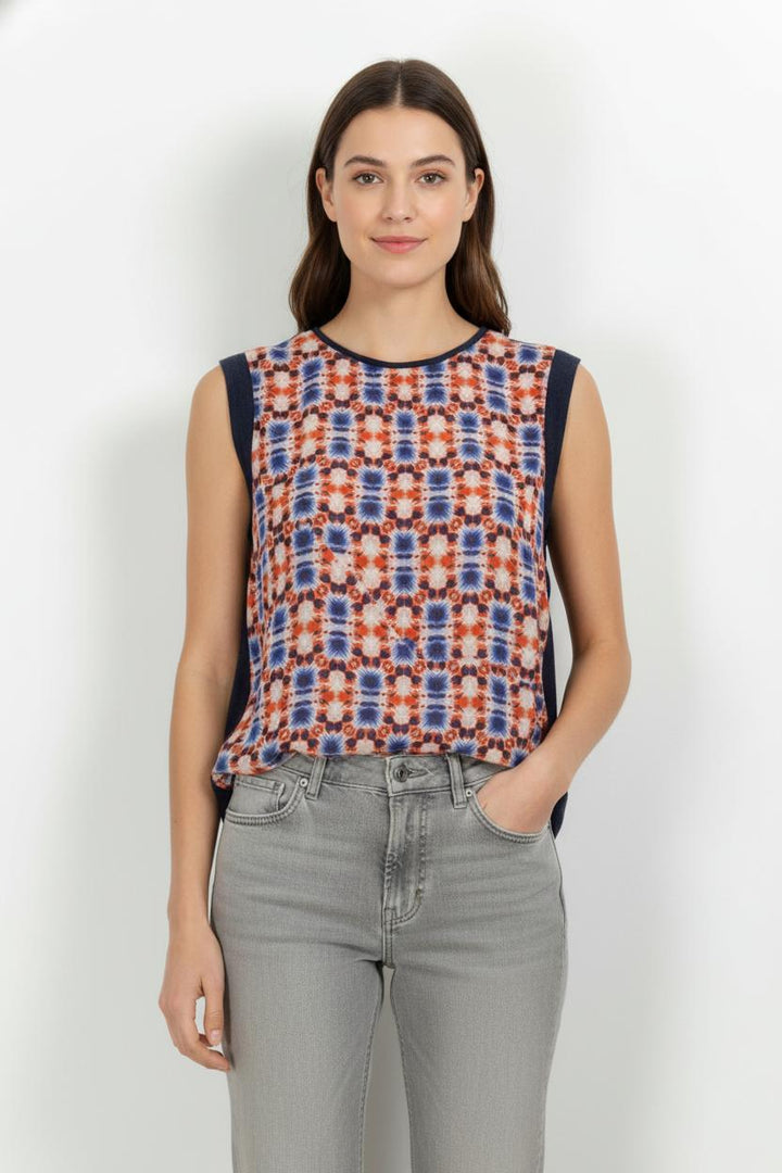 Débardeur Bleu et Rouge - Taille M/38 de la marque La Fée Maraboutée | PARAD104010 - Vendu par Paradigme - Image 1