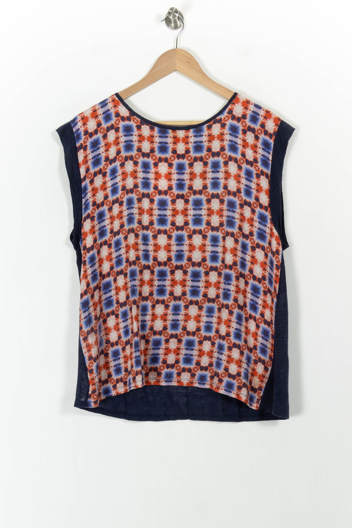 Débardeur Bleu et Rouge - Taille M/38 de la marque La Fée Maraboutée | PARAD104010 - Vendu par Paradigme - Image 2