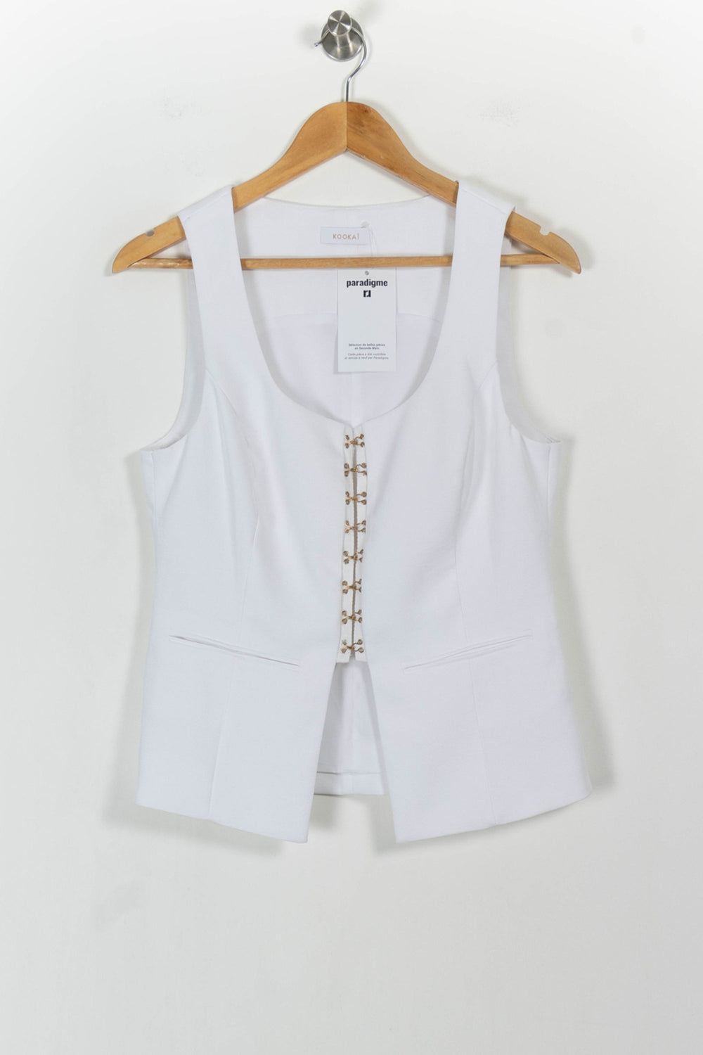 Top Blanc - Taille L/40 de la marque Kookai | PARAD104014 - Vendu par Paradigme - Image 2