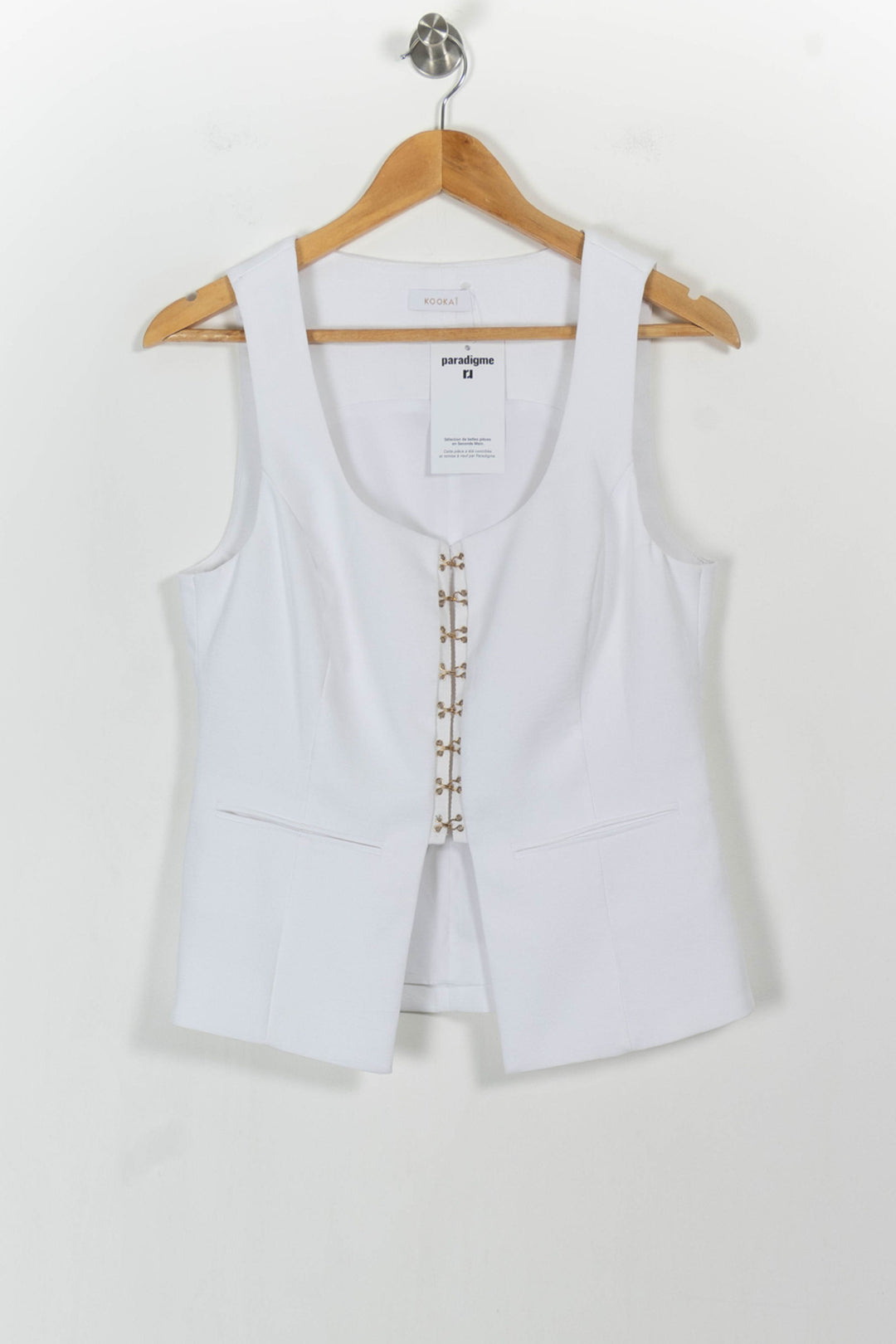 Top Blanc - Taille L/40 de la marque Kookai | PARAD104014 - Vendu par Paradigme - Image 2