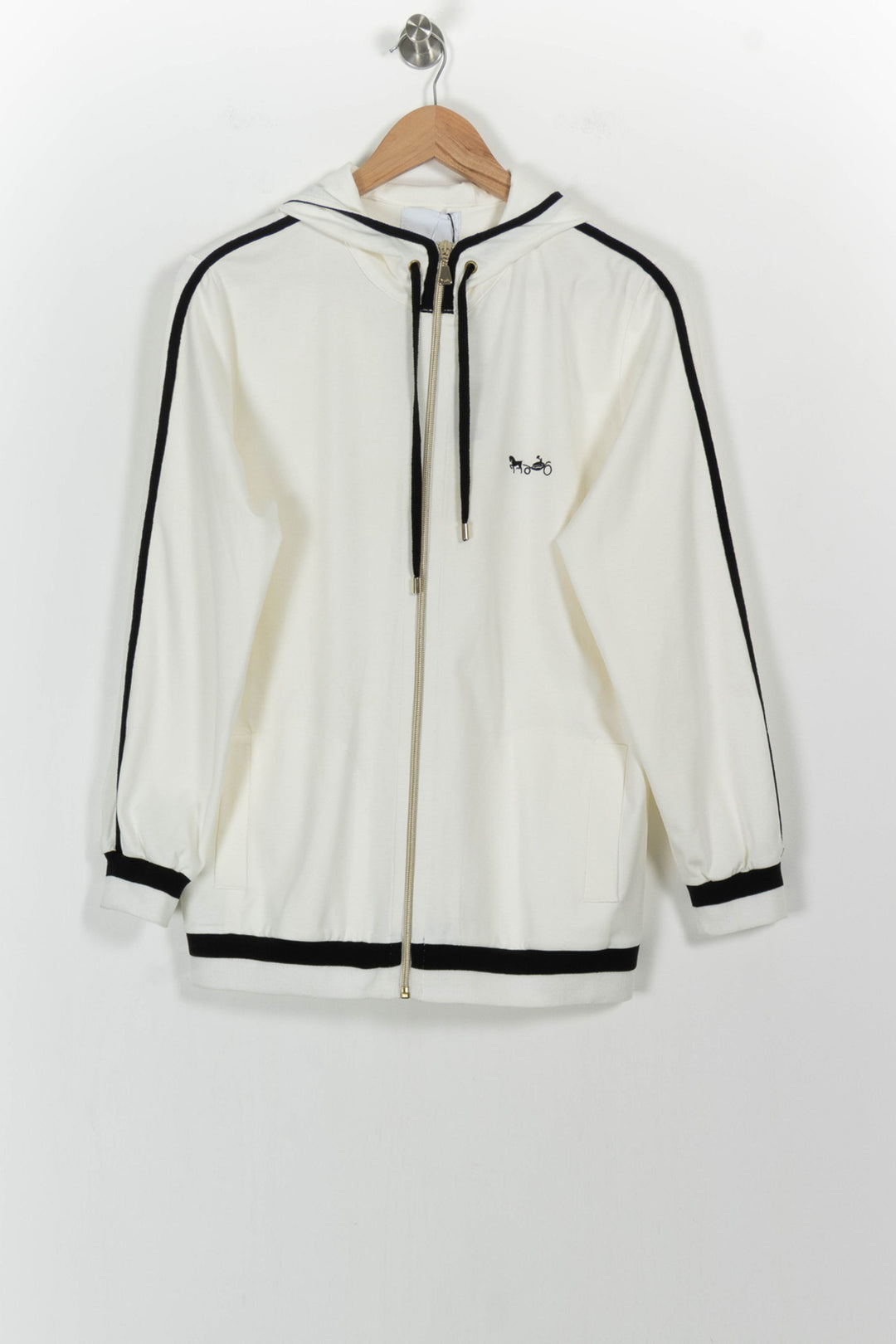 Sweat à Capuche Blanc et Noir - Taille S/36 de la marque Weill | PARAD104015 - Vendu par Paradigme - Image 2