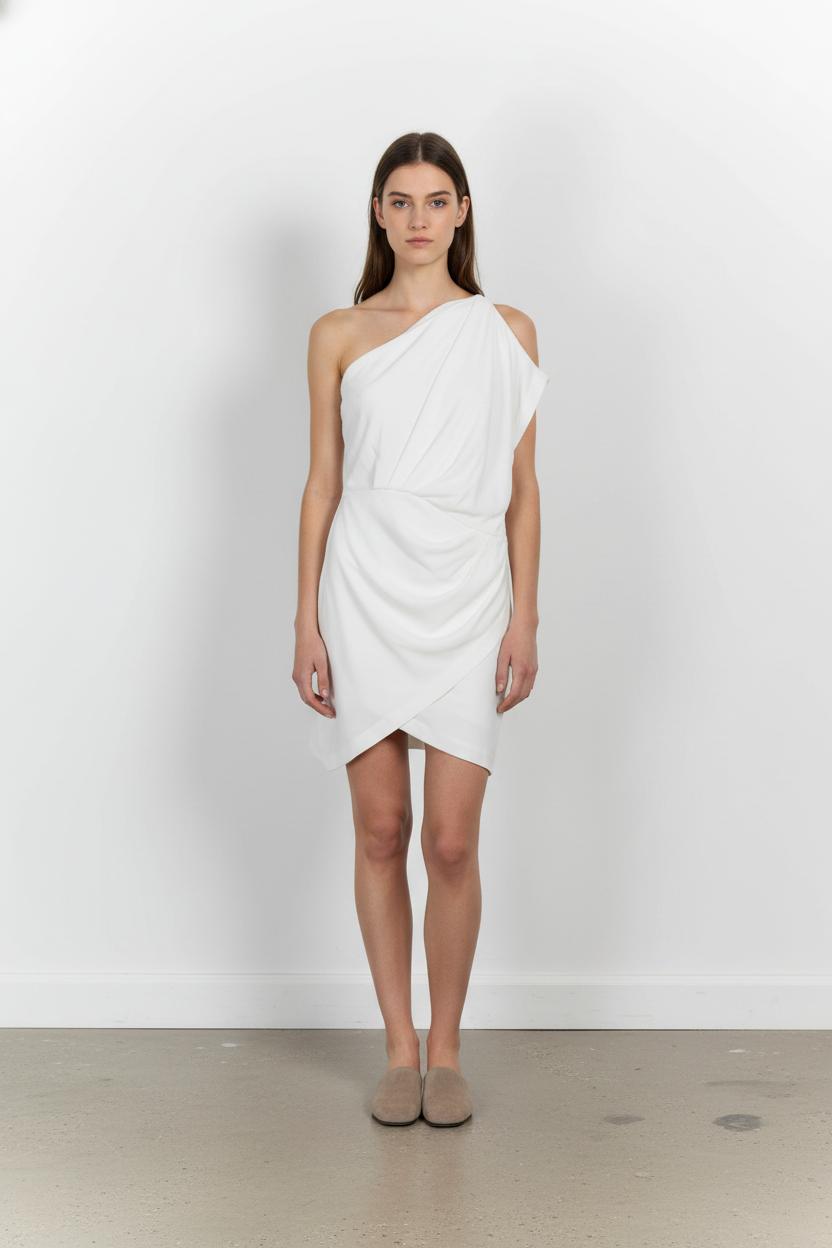 Robe Asymétrique Blanche - Taille L/40 de la marque IRO | PARAD104016 - Vendu par Paradigme - Image 1