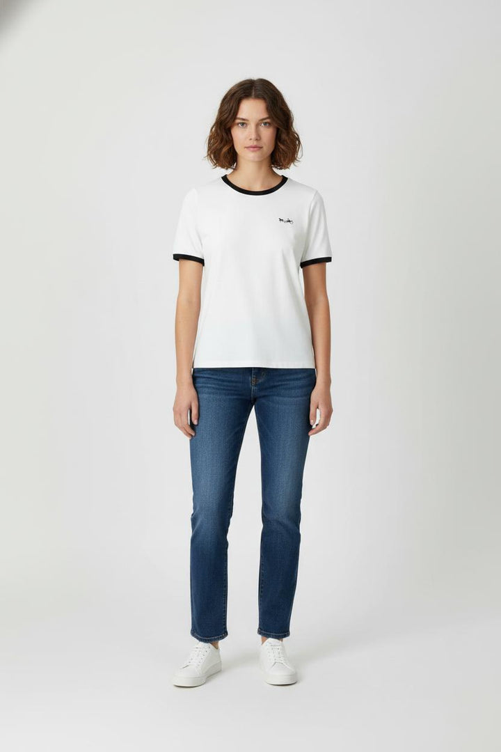 T-shirt Blanc et Noir - Taille M/38 de la marque Weill | PARAD104017 - Vendu par Paradigme - Image 1
