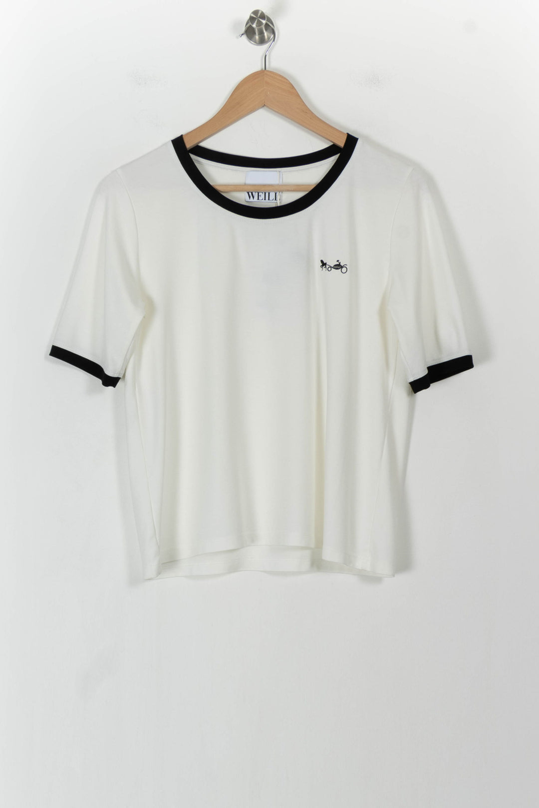 T-shirt Blanc et Noir - Taille M/38 de la marque Weill | PARAD104017 - Vendu par Paradigme - Image 2