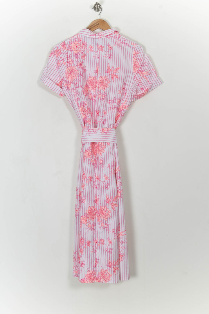 Robe Chemise Rose et Blanche - Taille L/40 de la marque Weill | PARAD104020 - Vendu par Paradigme - Image 4