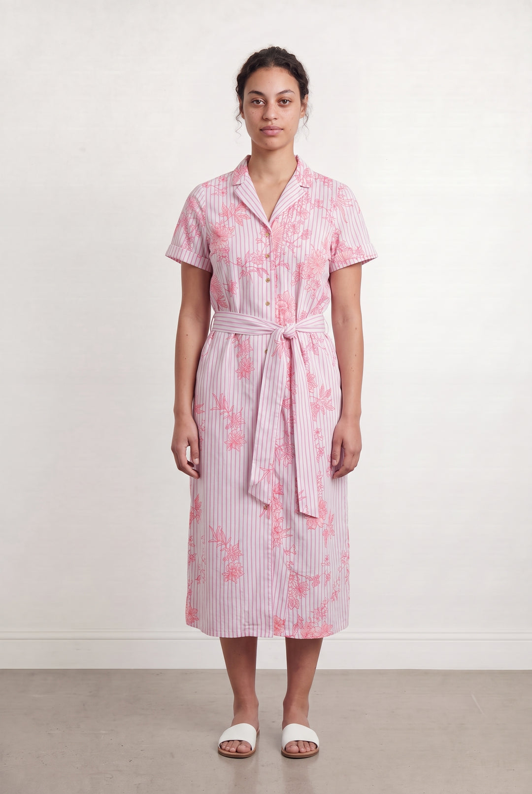 Robe Chemise Rose et Blanche - Taille L/40 de la marque Weill | PARAD104020 - Vendu par Paradigme - Image 1