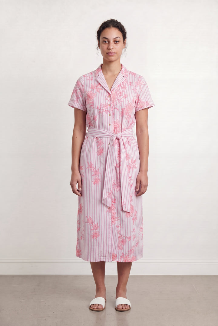 Robe Chemise Rose et Blanche - Taille L/40 de la marque Weill | PARAD104020 - Vendu par Paradigme - Image 1