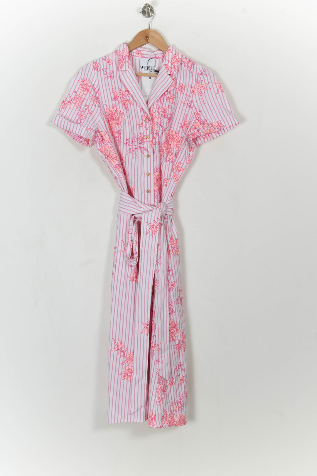 Robe Chemise Rose et Blanche - Taille L/40 de la marque Weill | PARAD104020 - Vendu par Paradigme - Image 2