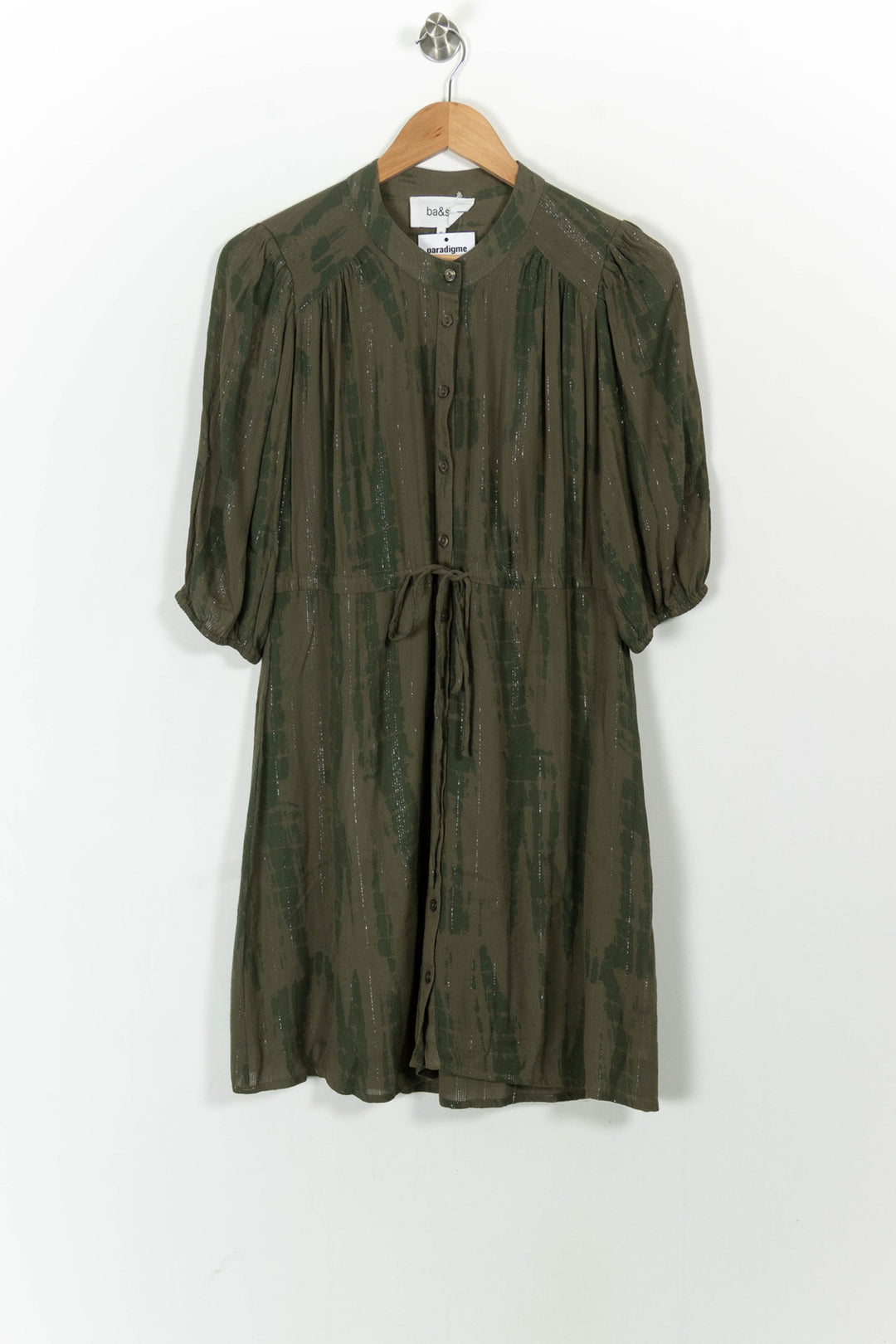 Robe Chemise Verte - Taille XS/34 de la marque ba&sh | PARAD104022 - Vendu par Paradigme - Image 2