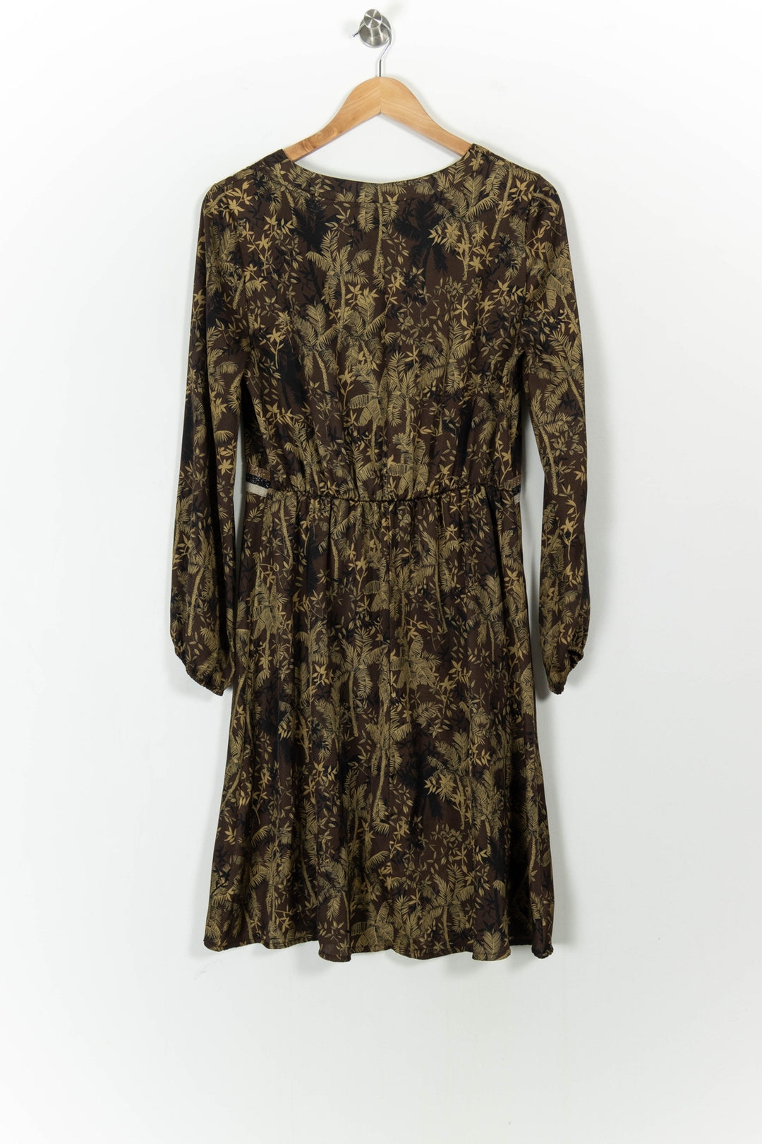 Robe Imprimée Marron et Beige - Taille M/38 de la marque La Fée Maraboutée | PARAD104024 - Vendu par Paradigme - Image 4