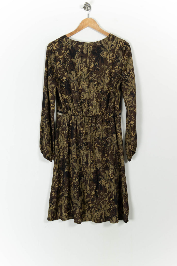Robe Imprimée Marron et Beige - Taille M/38 de la marque La Fée Maraboutée | PARAD104024 - Vendu par Paradigme - Image 4