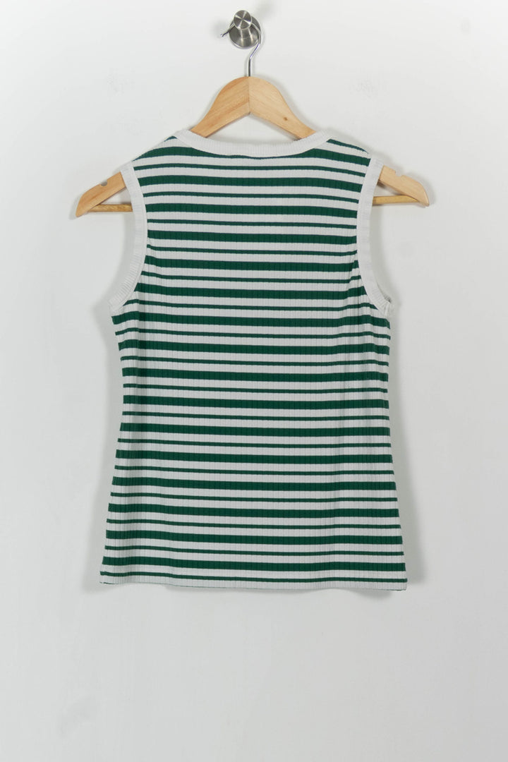 Débardeur Vert et Blanc - Taille XS/34 de la marque La Fée Maraboutée | PARAD104026 - Vendu par Paradigme - Image 4