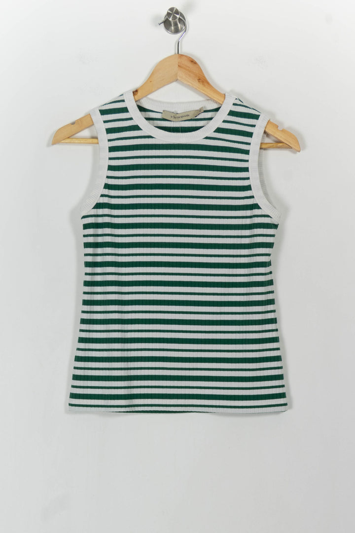 Débardeur Vert et Blanc - Taille XS/34 de la marque La Fée Maraboutée | PARAD104026 - Vendu par Paradigme - Image 2
