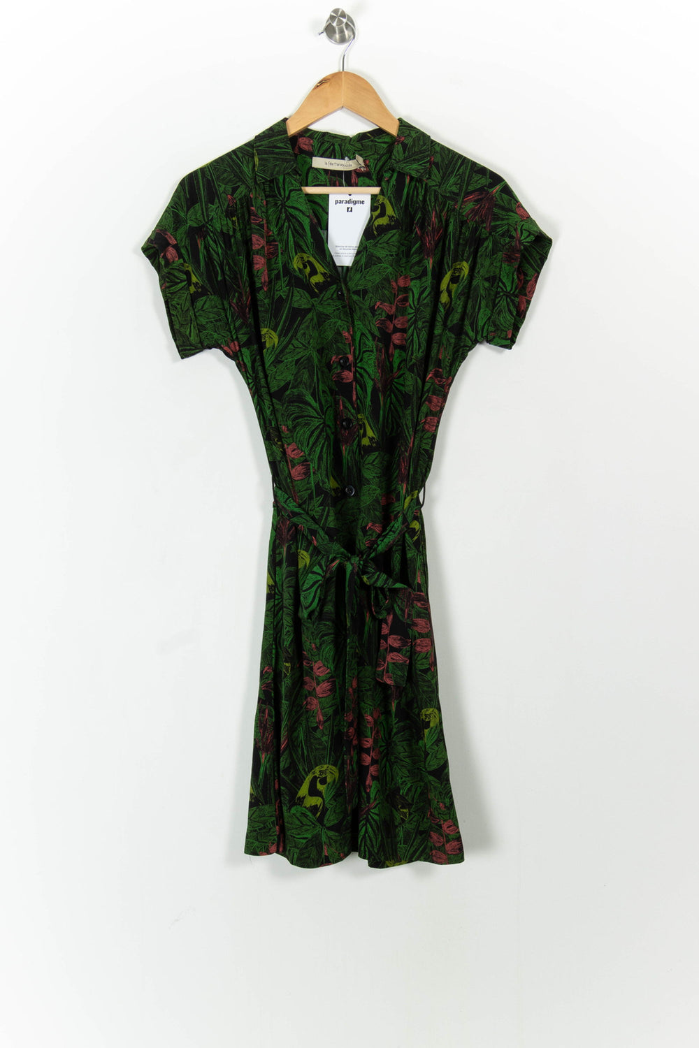 Robe Verte et Rouge - Taille M/38 de la marque La Fée Maraboutée | PARAD104031 - Vendu par Paradigme - Image 2