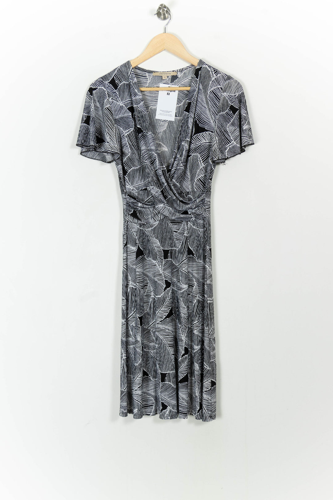 Robe Mi-longue Grise et Noire - Taille S/36 de la marque La Fée Maraboutée | PARAD104032 - Vendu par Paradigme - Image 2
