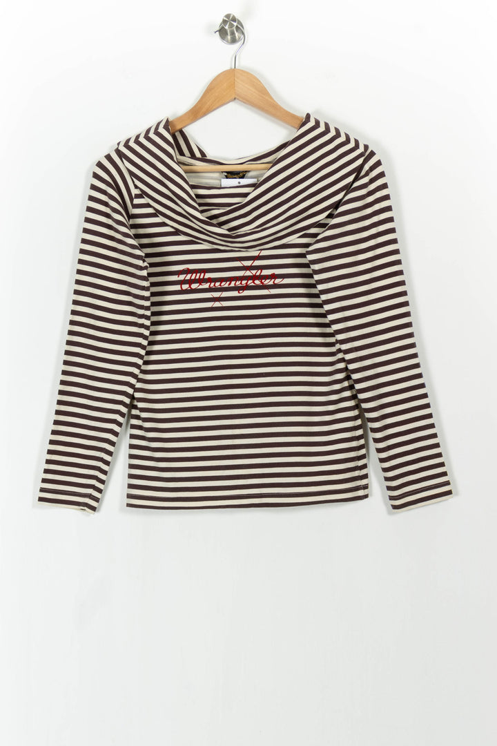 Marinière Marron et Blanche - Taille L/40 de la marque Wrangler | PARAD104035 - Vendu par Paradigme - Image 2