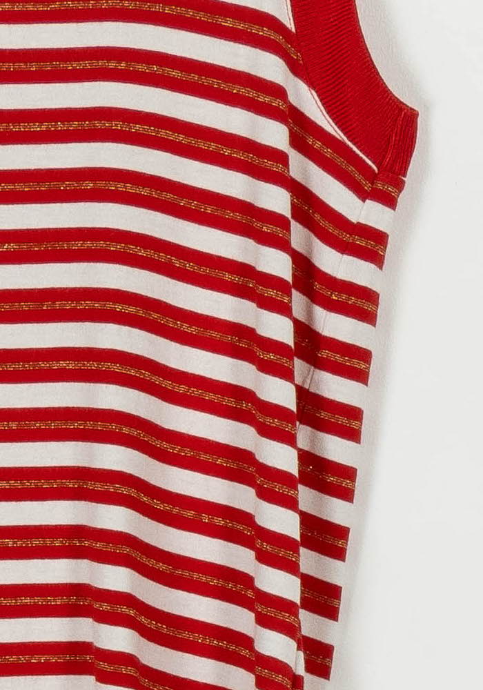 Débardeur Rouge et Blanc - Taille XS/34 de la marque ZAPA | PARAD104038 - Vendu par Paradigme - Image 3