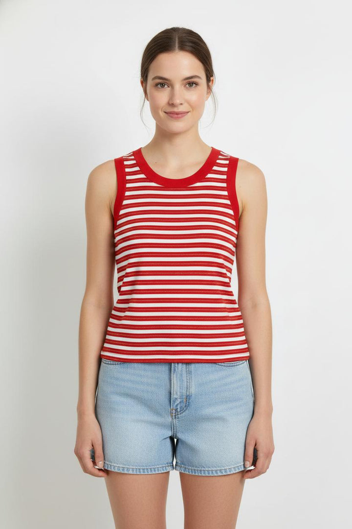 Débardeur Rouge et Blanc - Taille XS/34 de la marque ZAPA | PARAD104038 - Vendu par Paradigme - Image 1