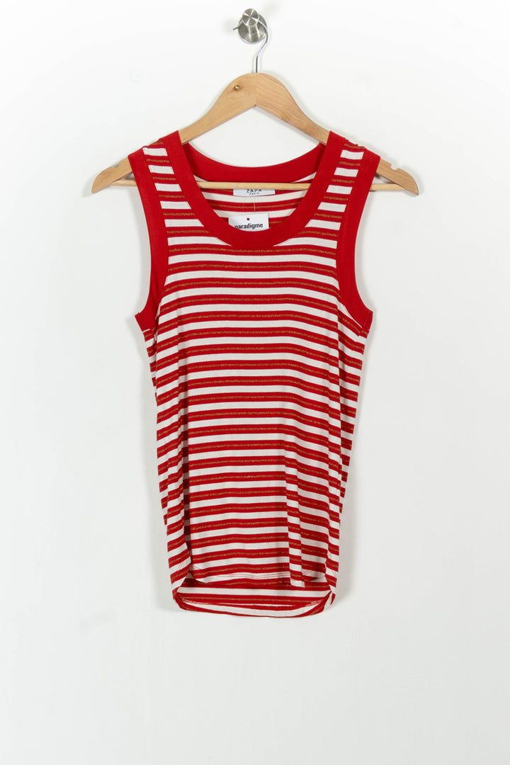 Débardeur Rouge et Blanc - Taille XS/34 de la marque ZAPA | PARAD104038 - Vendu par Paradigme - Image 2