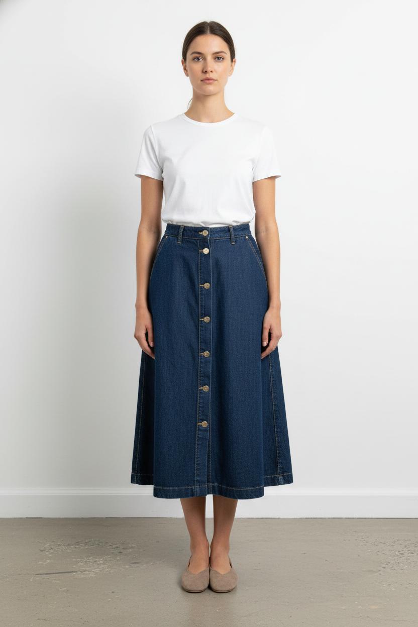 Jupe Longue Bleu - Taille XS/34 de la marque Claudie Pierlot | PARAD104039 - Vendu par Paradigme - Image 1