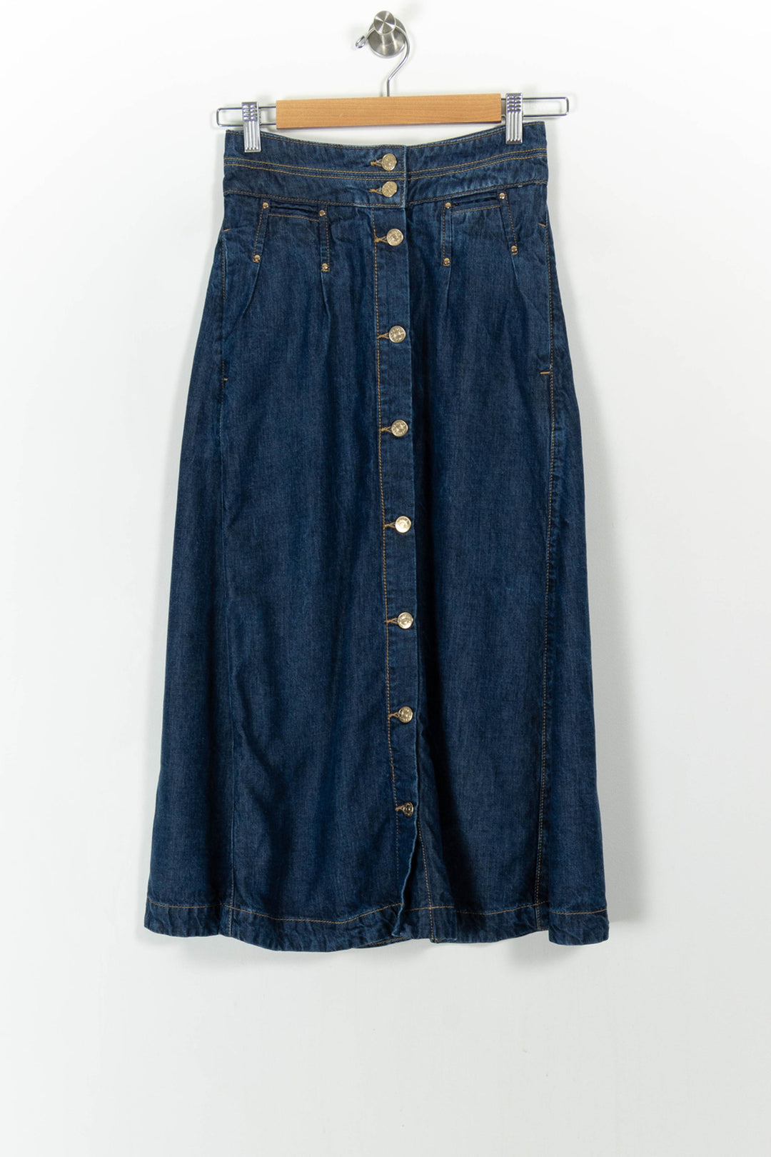 Jupe Longue Bleu - Taille XS/34 de la marque Claudie Pierlot | PARAD104039 - Vendu par Paradigme - Image 2