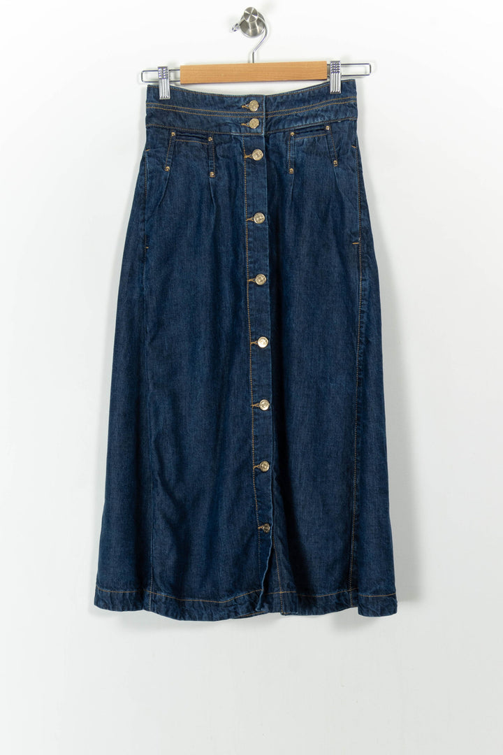 Jupe Longue Bleu - Taille XS/34 de la marque Claudie Pierlot | PARAD104039 - Vendu par Paradigme - Image 2