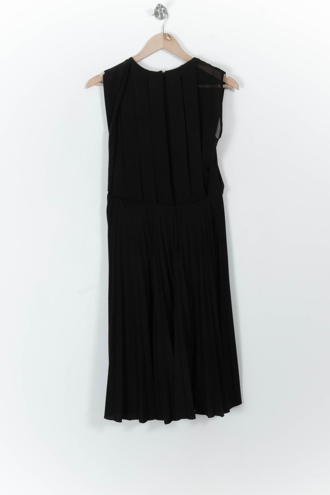 Robe Plissée Noire - Taille S/36 de la marque Sandro | PARAD104040 - Vendu par Paradigme - Image 4