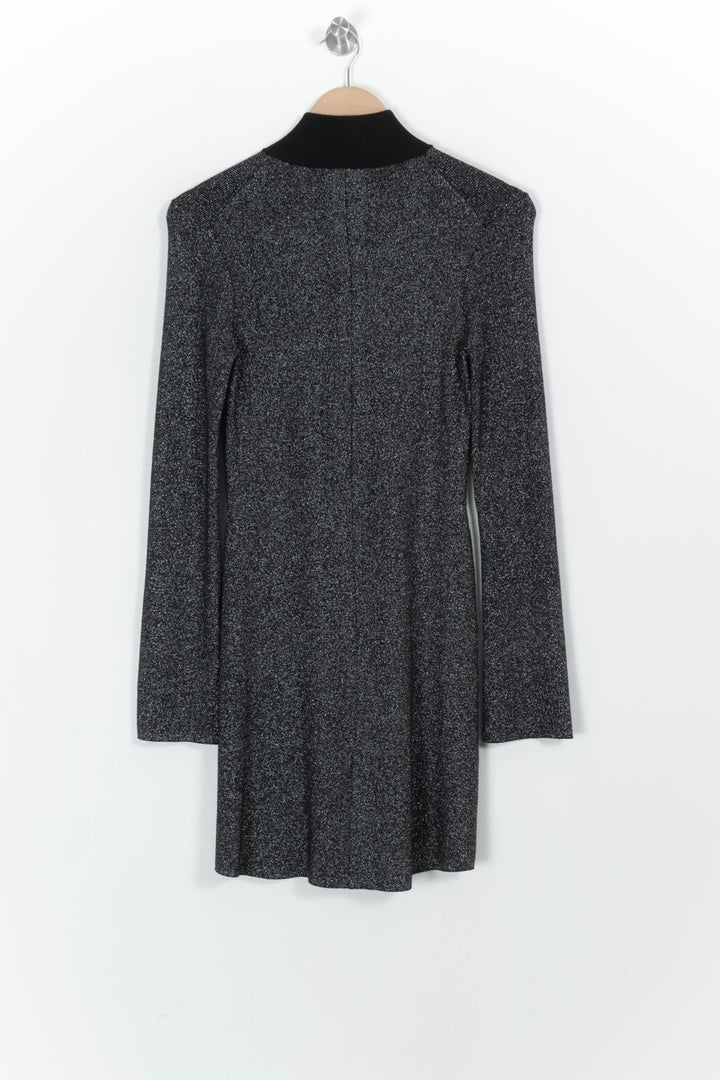 Robe Midi Noire - Taille L/40 de la marque Maje | PARAD104043 - Vendu par Paradigme - Image 4