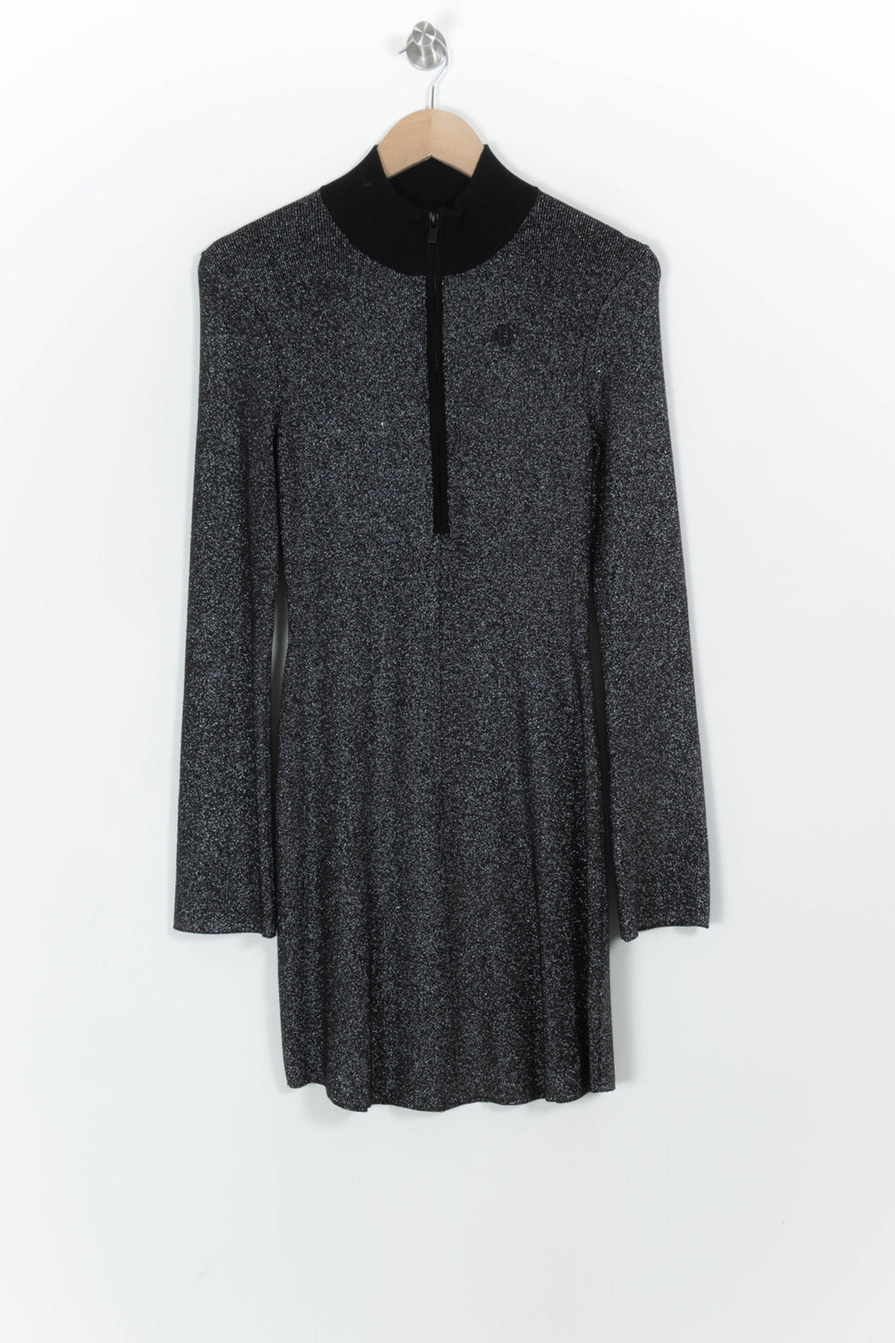Robe Midi Noire - Taille L/40 de la marque Maje | PARAD104043 - Vendu par Paradigme - Image 2