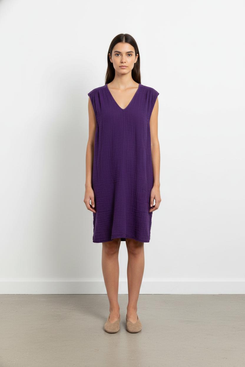 Robe Courte Violette - Taille S/36 de la marque American Vintage | PARAD104051 - Vendu par Paradigme - Image 1