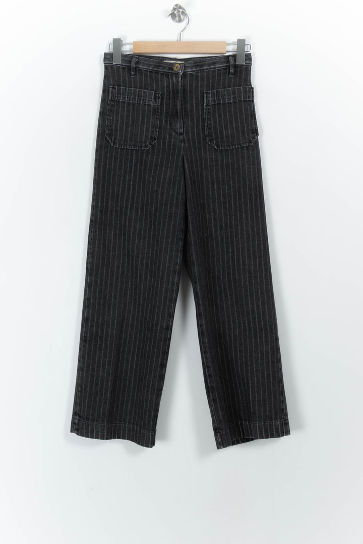 Pantalon Noir à Rayures - Taille S/36 de la marque Sessùn | PARAD104053 - Vendu par Paradigme - Image 2