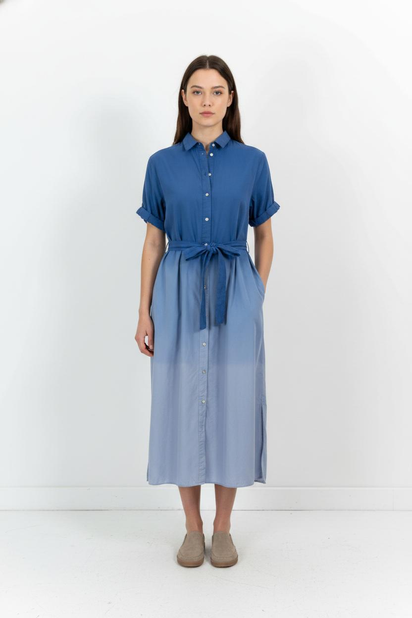 Robe Chemise Bleue et Bleu Clair - Taille M/38 de la marque Sud express | PARAD104055 - Vendu par Paradigme - Image 1