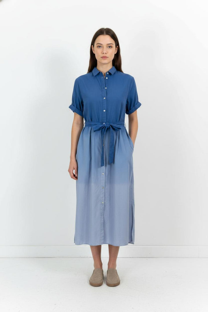 Robe Chemise Bleue et Bleu Clair - Taille M/38 de la marque Sud express | PARAD104055 - Vendu par Paradigme - Image 1