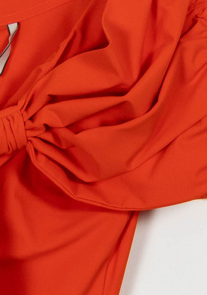 Top Asymétrique Rouge - Taille M/38 de la marque Indies | PARAD104063 - Vendu par Paradigme - Image 3