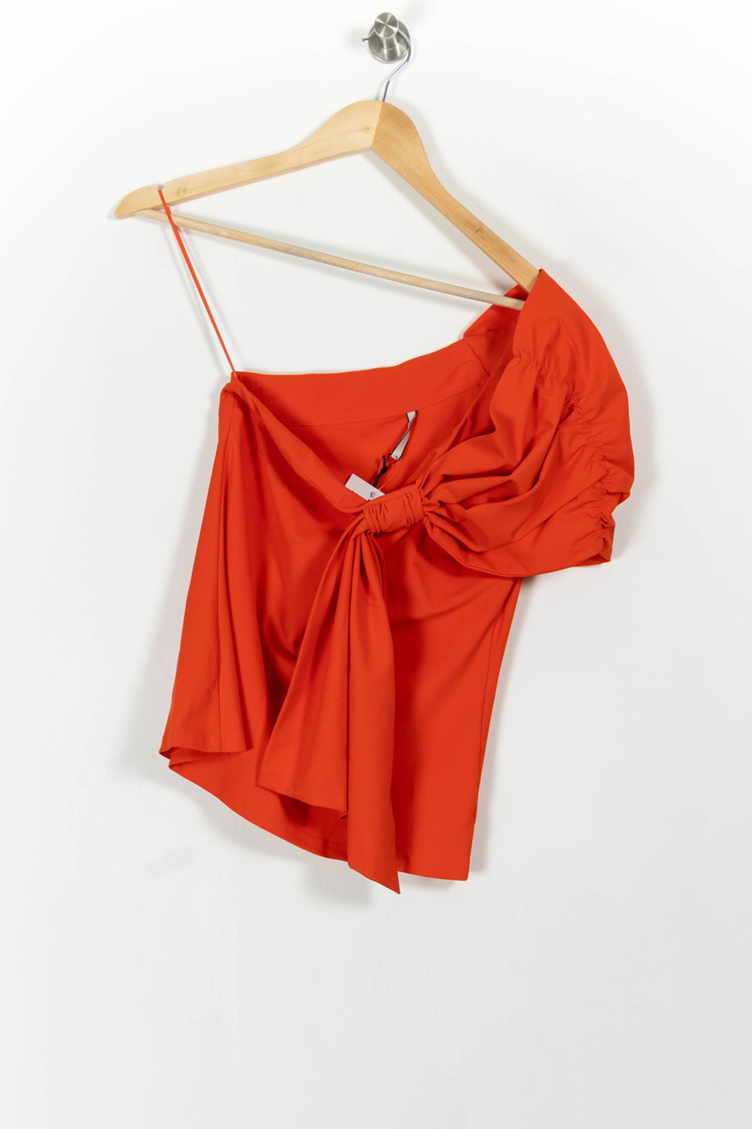 Top Asymétrique Rouge - Taille M/38 de la marque Indies | PARAD104063 - Vendu par Paradigme - Image 2