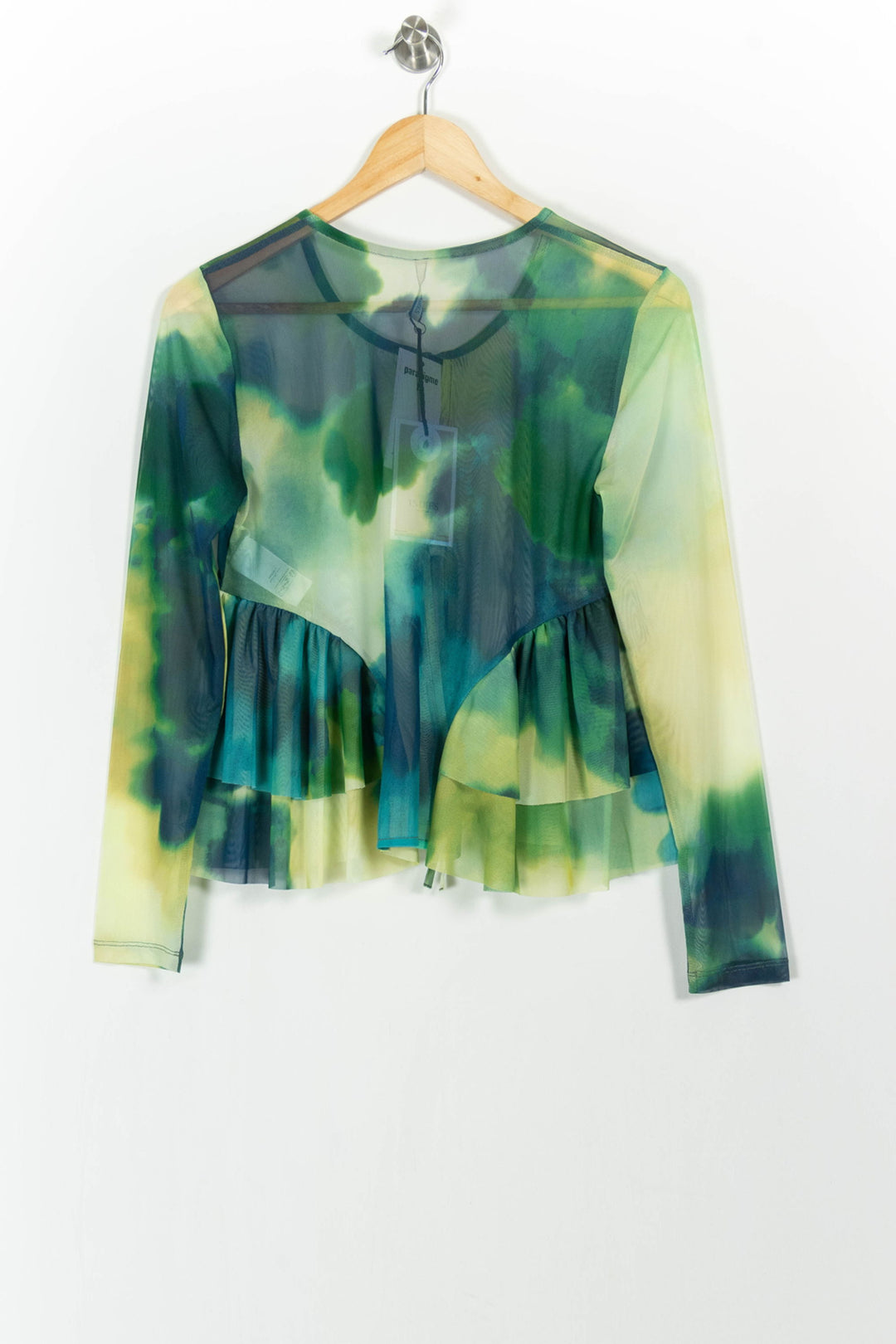 Blouse Verte et Jaune - Taille S/36 de la marque Indies | PARAD104069 - Vendu par Paradigme - Image 4
