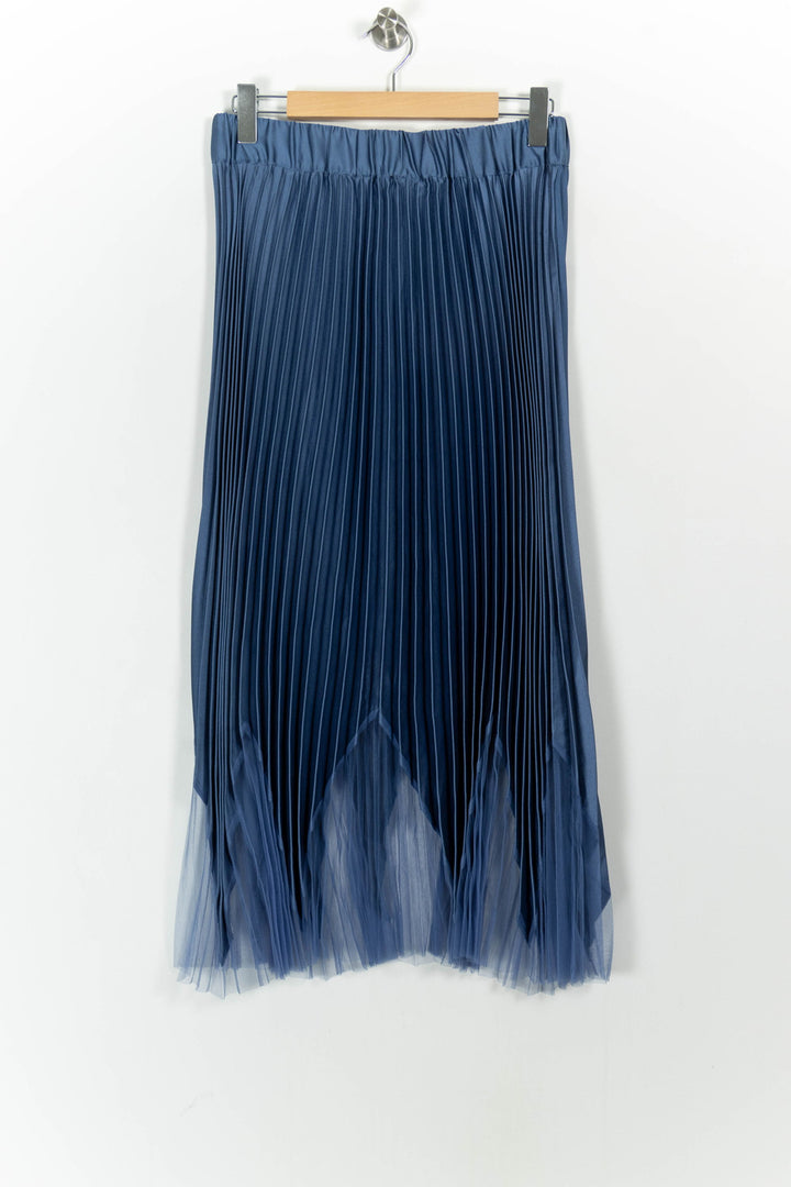 Jupe Plissée Bleue - Taille M/38 de la marque Indies | PARAD104071 - Vendu par Paradigme - Image 4