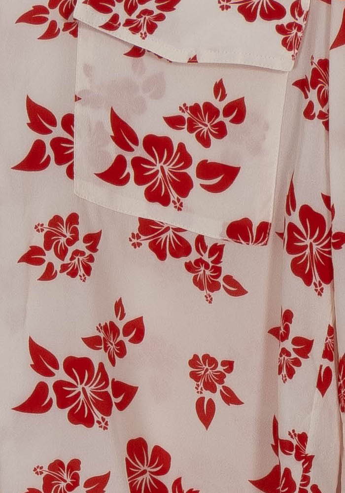Chemisier Blanc et Rouge - Taille S/36 de la marque ZAPA | PARAD104088 - Vendu par Paradigme - Image 3