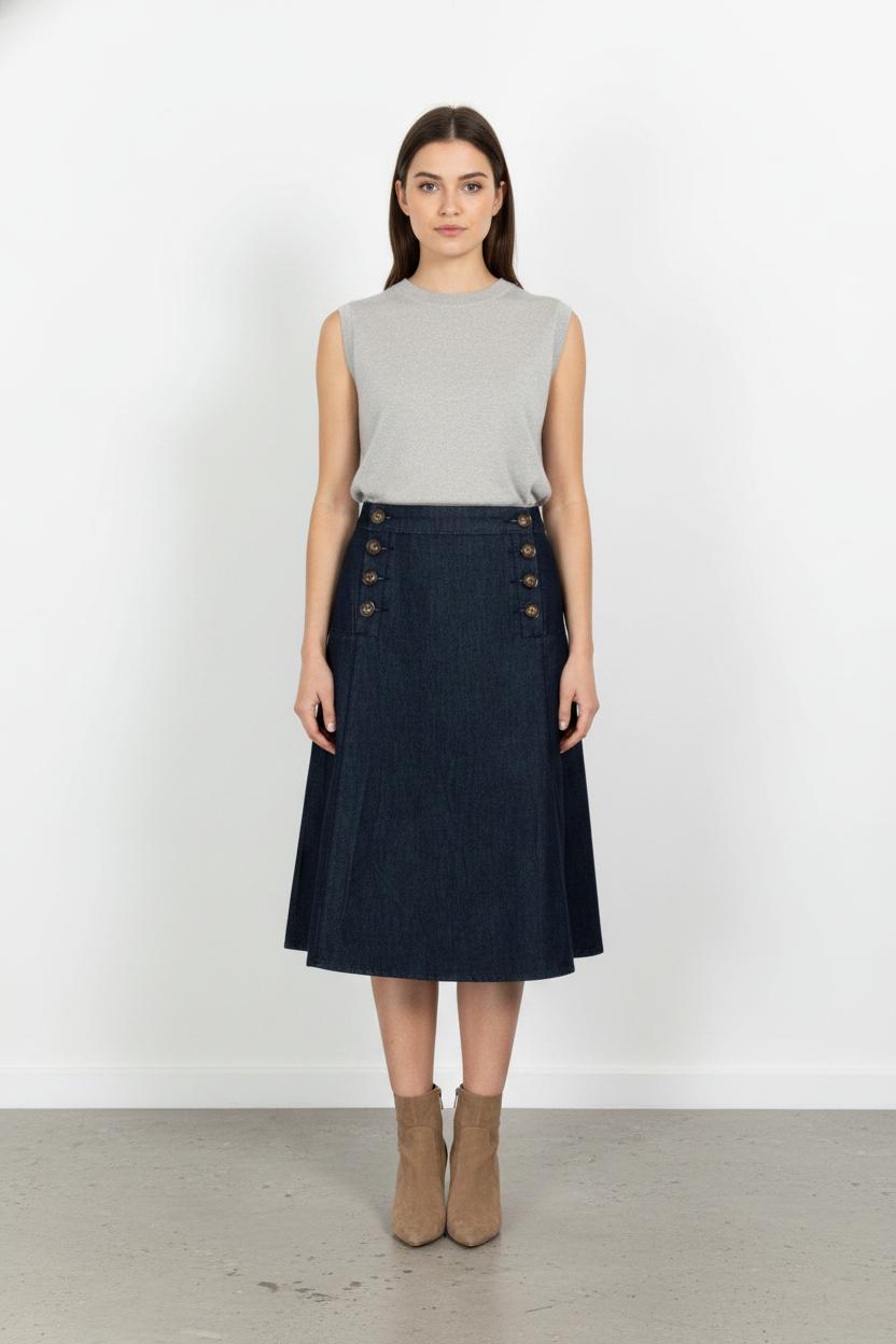 Jupe en Jean Bleue - Taille S/36 de la marque La Petite Etoile | PARAD104090 - Vendu par Paradigme - Image 1