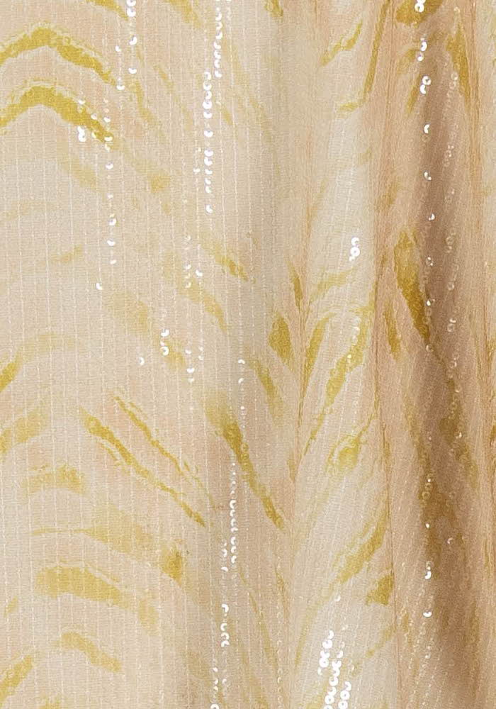 Blouse Beige et Jaune - Taille M/38 de la marque Indies | PARAD104095 - Vendu par Paradigme - Image 3