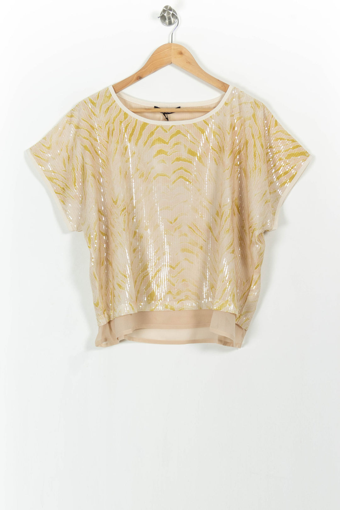 Blouse Beige et Jaune - Taille M/38 de la marque Indies | PARAD104095 - Vendu par Paradigme - Image 2