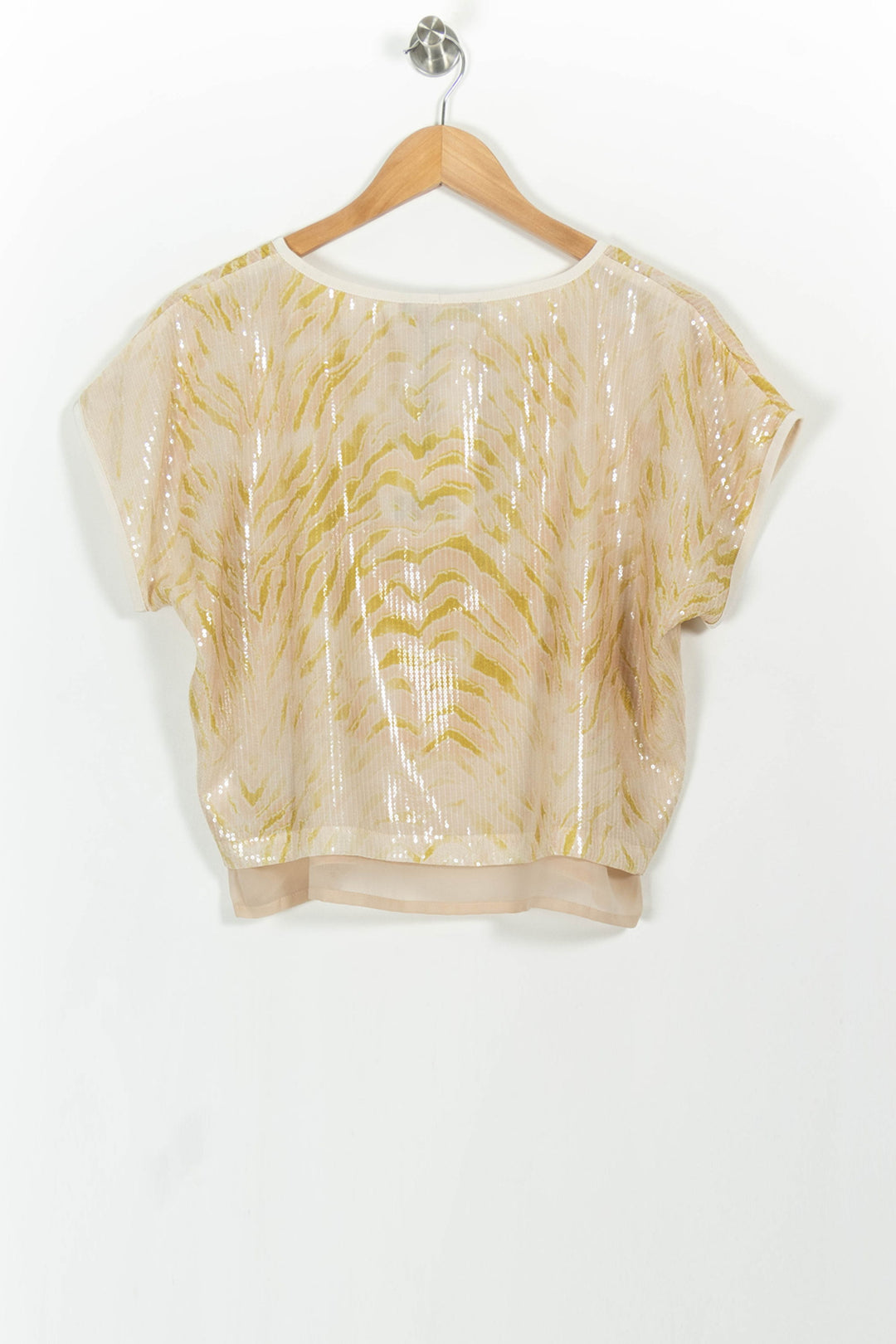 Blouse Beige et Jaune - Taille XS/34 de la marque Indies | PARAD104096 - Vendu par Paradigme - Image 4