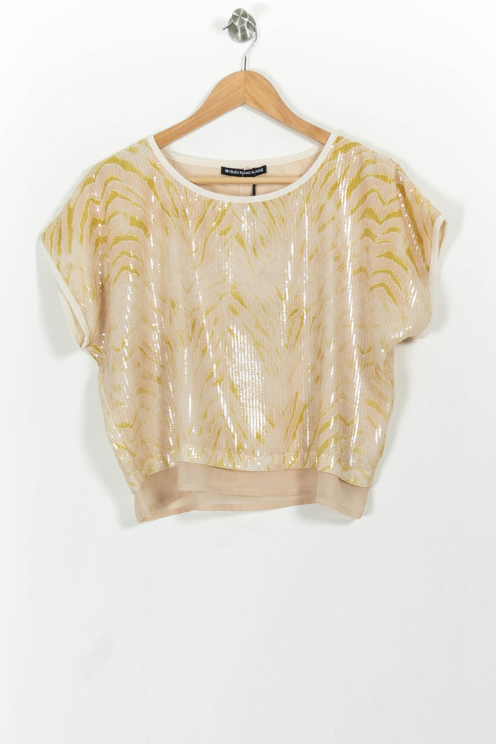 Blouse Beige et Jaune - Taille XS/34 de la marque Indies | PARAD104096 - Vendu par Paradigme - Image 2